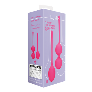 2 Piece Thumping Kegel Ball Set - Wild Strawberry