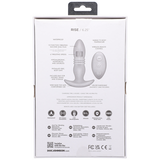 Rise - Silicone Anal Plug with Remote Control