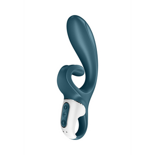 Satisfyer - Hug Me - Rabbit Vibrator with Tongue Tip for Clitoris Stimulation - Bluegrey