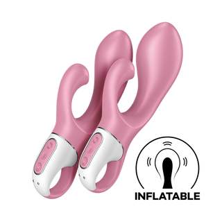 Satisfyer - Air Pump Bunny 2 - Inflatable Rabbit Vibrator - Light Red