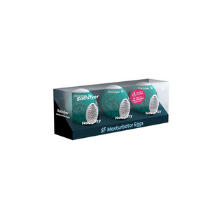 Naughty - Masturbator Egg Set - 3 Pieces - Dark Green