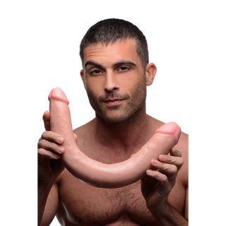 Realistic Double Dildo - 17.5 inch - Flesh