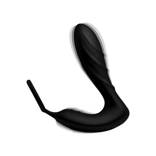 Silicone Prostate Vibrator and Strap with Remote Control