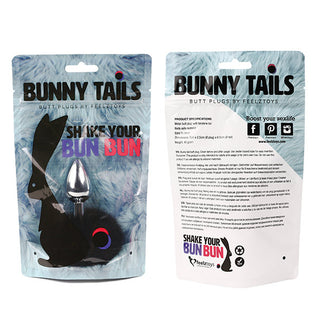 FeelzToys - Bunny Tails Butt Plug Zwart