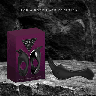 FeelzToys - Zeus Dual Vibe Penisring Zwart