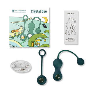 Magic Motion - Crystal Duo Smart Kegel Vibrator with Weight Set