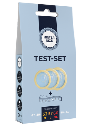 Pure Feel Test Set - Condoms 53, 57, 60 mm - 3 Pieces - ES/P