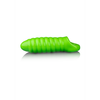 Swirl Thick Stretchy Penis Sheath - Glow in the Dark