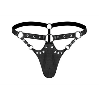 Jouster - G-String with Contour-Fit Pouch - L/XL - Black